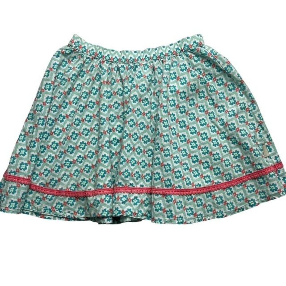 Naartjie Girls Blue Floral and Coral Skirt Size 9 Years